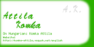 attila komka business card